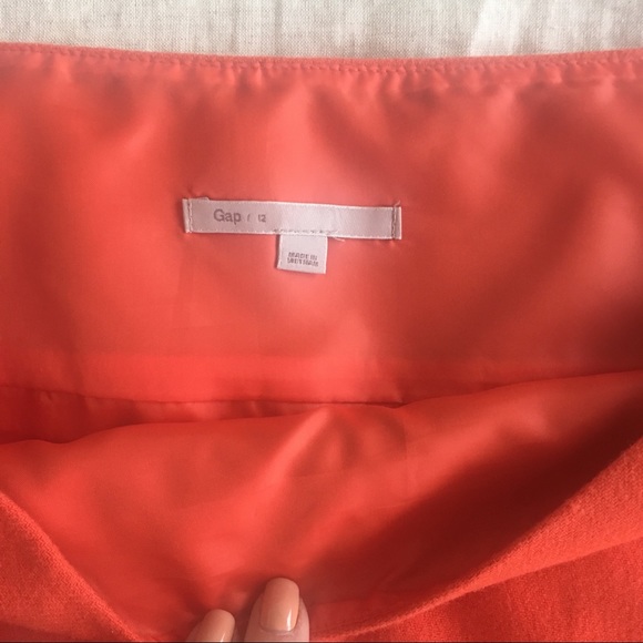 Size 12 Orange Wool Mini Skirt from Gap - Picture 3 of 3